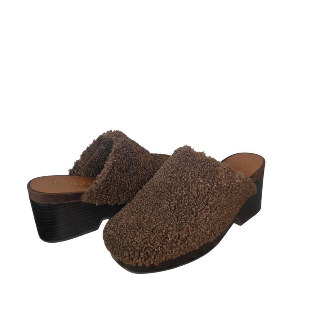 Aerosoles Chata Womens US 8 Cognac Faux Shearling Slip On Shoes NWOB